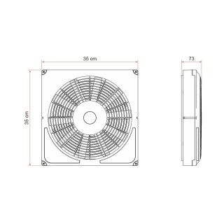 2 - KIT Ventilador com Termostato Turbo-Vent F Chama Branca para Camper Van Van